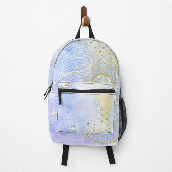 Item preview, Abstract Aesthetic Watercolor in Blue Purple Pink Gold designed and sold by CoconatStudio.