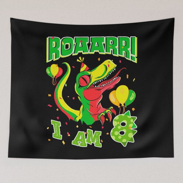 Item preview, 8th Birthday Dinosaur ROAARR 8 Years Boys Girls Dino designed and sold by Renergie.