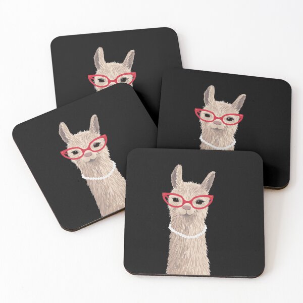 Item preview, Glamorous llama (black backgrounds) designed and sold by LiciaMarie.