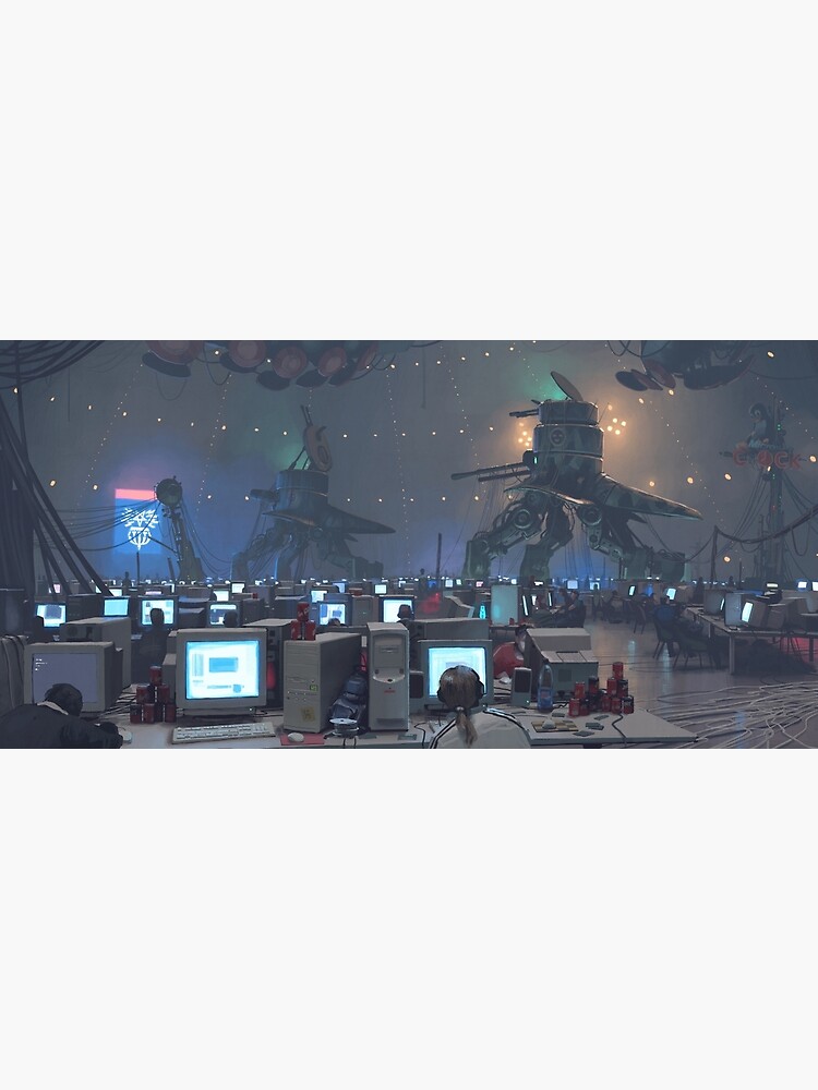 Thumbnail 3 of 3, Canvas Print, We've Got Bandwidth designed and sold by simonstalenhag.