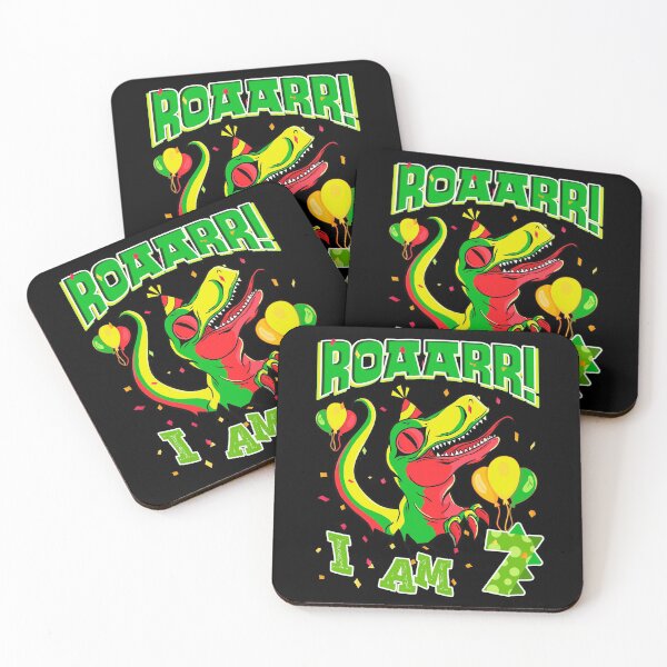 Item preview, 7th Birthday Dinosaur ROAARR 7 Years Boys Girls Dino designed and sold by Renergie.