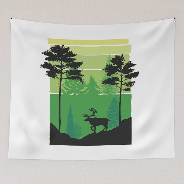Item preview, Cerf between trees in mountains classic T-Shirt designed and sold by guesshirt.