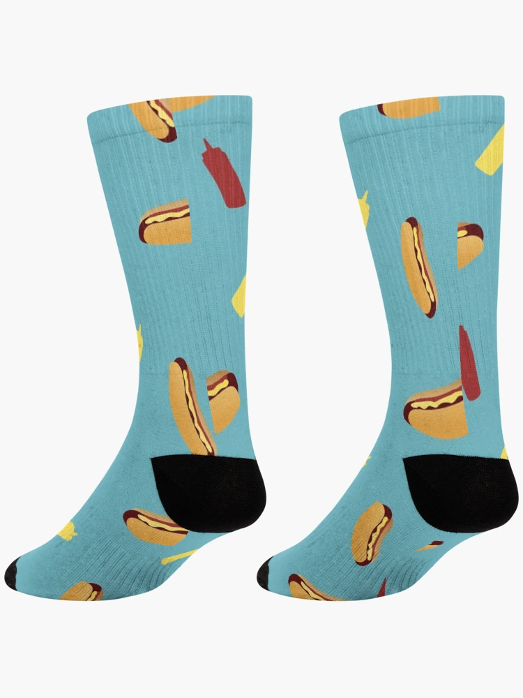 Thumbnail 4 of 5, Socks, Tumbling Hot Dog Pattern designed and sold by DesignsthatSlap.