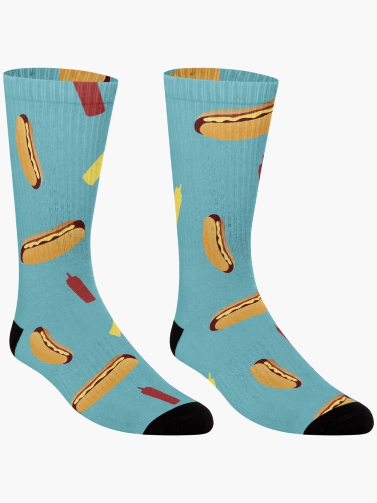 Thumbnail 3 of 5, Socks, Tumbling Hot Dog Pattern designed and sold by DesignsthatSlap.