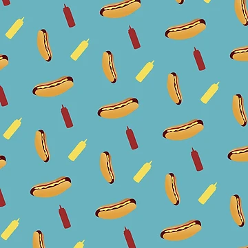 Artwork thumbnail, Tumbling Hot Dog Pattern by DesignsthatSlap