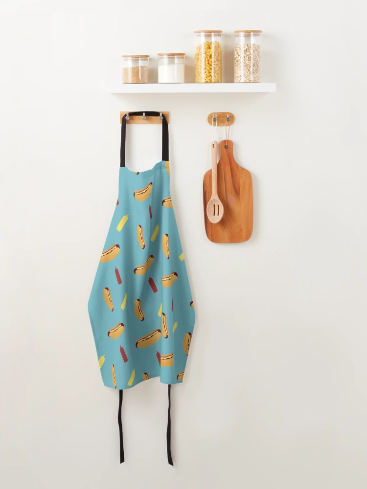Thumbnail 4 of 6, Apron, Tumbling Hot Dog Pattern designed and sold by DesignsthatSlap.