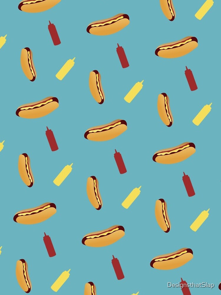 Thumbnail 4 of 4, iPhone Case, Tumbling Hot Dog Pattern designed and sold by DesignsthatSlap.