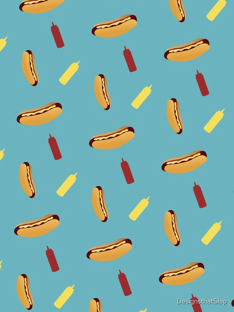 Thumbnail 4 of 4, iPhone Case, Tumbling Hot Dog Pattern designed and sold by DesignsthatSlap.