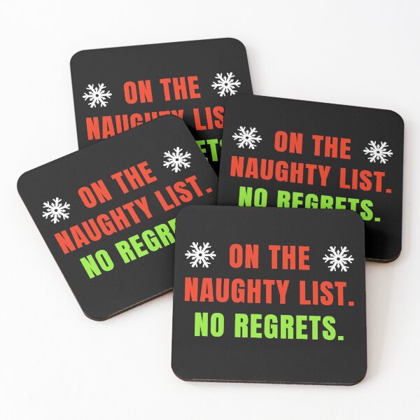 Item preview, On The Naughty List. No Regrets. Wicked Funny Christmas Gift designed and sold by StudioTina.
