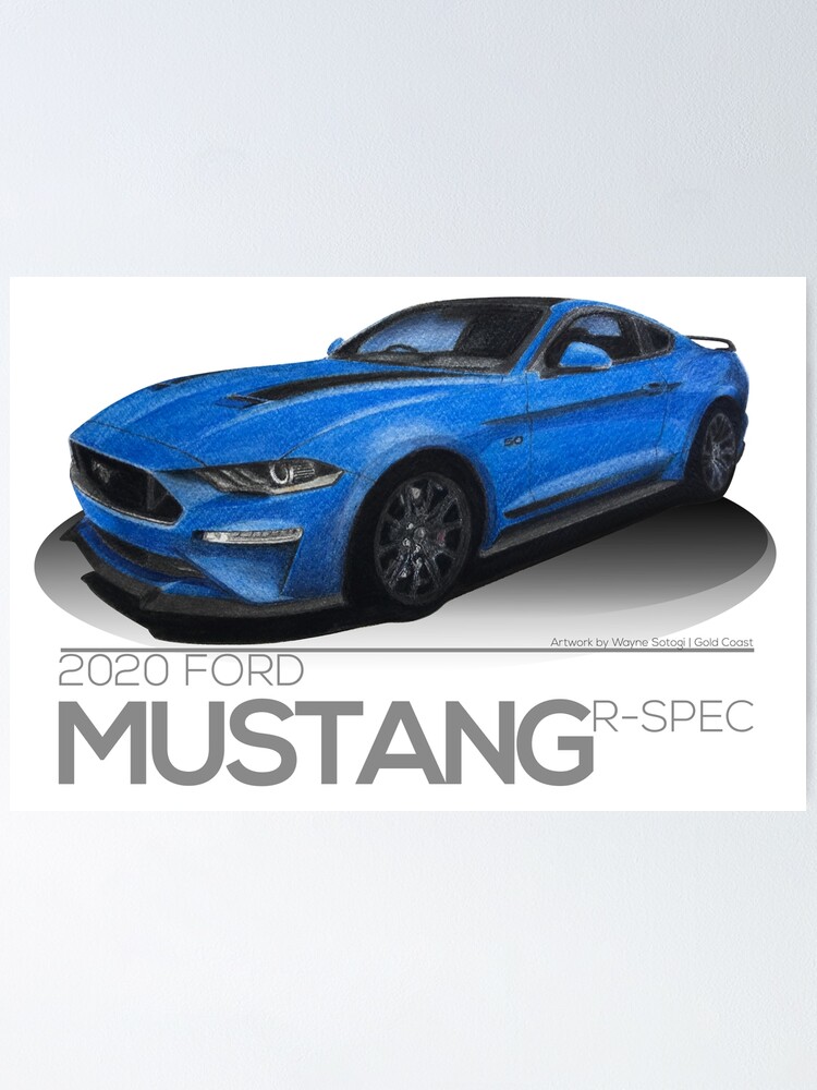 Ford Mustang Gt Fastback Enthusiasts Series Poster By Eaanddw Redbubble