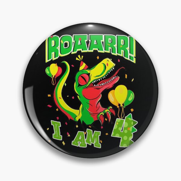 Item preview, 4th Birthday Dinosaur ROAARR 4 Years Boys Girls Dino designed and sold by Renergie.