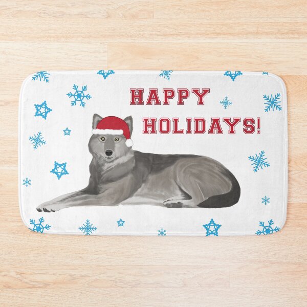 Item preview, Happy Holidays Wolf designed and sold by cmd-art.