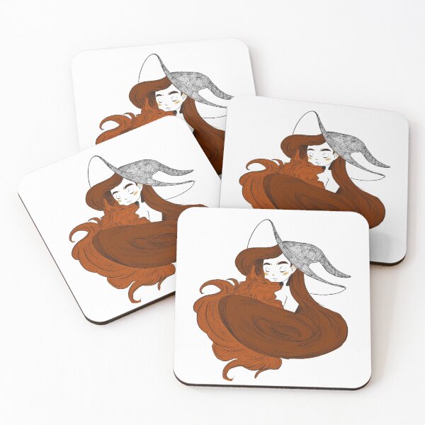 Item preview, Witch girl with fox? childish illustration, wild, animals, decoration, gift, witchtober, fall designed and sold by Pepailustra.