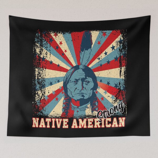 Item preview, native american strong-sitting bull designed and sold by nativeStor.