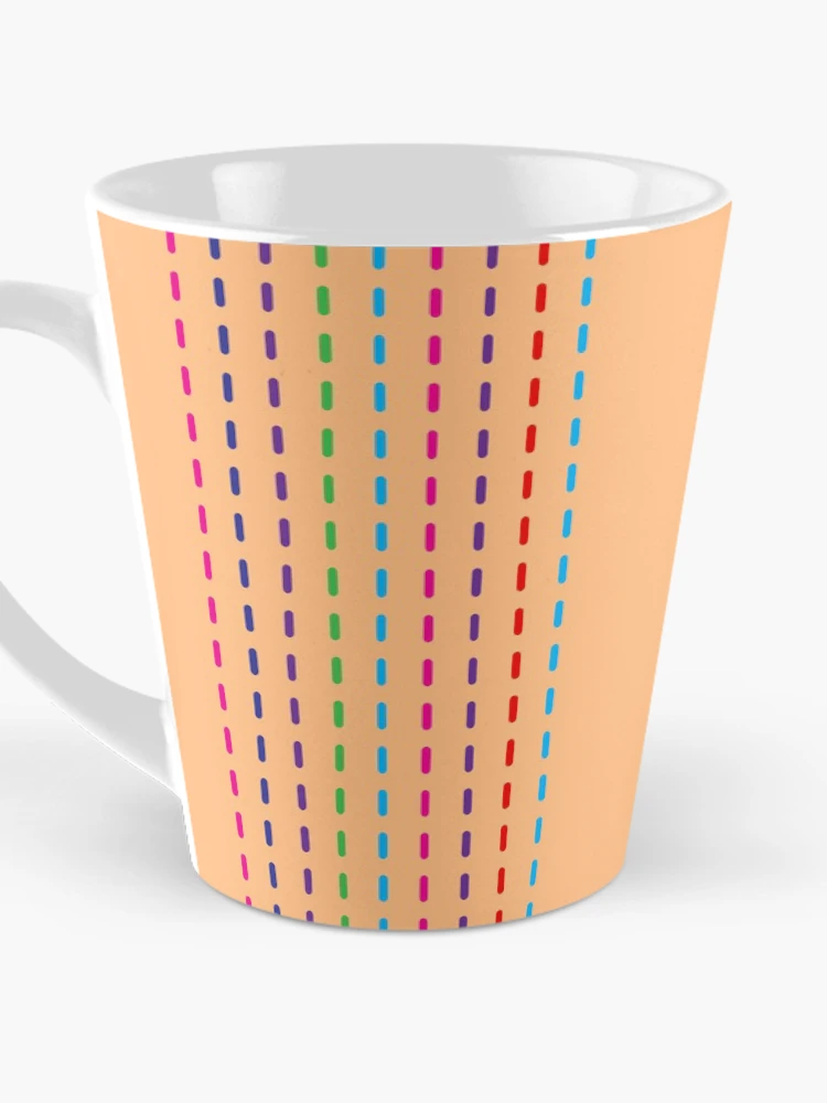 Thumbnail 3 of 4, Coffee Mug, Colorful Dash Stitched Pattern designed and sold by DesignCodeStore.