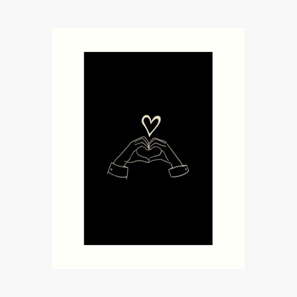 handheart kpop heart sign Art Print