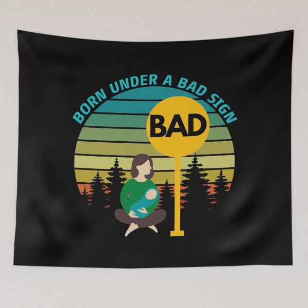 Item preview, Born Under A Bad Sign Retro Vintage Sunset Funny Design designed and sold by up4tee.