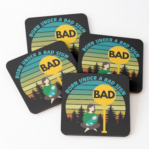 Item preview, Born Under A Bad Sign Retro Vintage Sunset Funny Design designed and sold by up4tee.