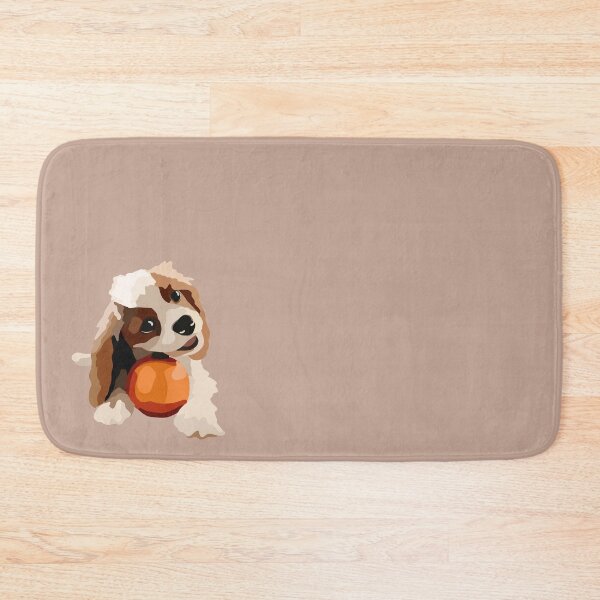 Item preview, Cavalier King Charles Spaniel Puppy Dog Pumpkin Portrait Digital Illustration designed and sold by sherylwylie.