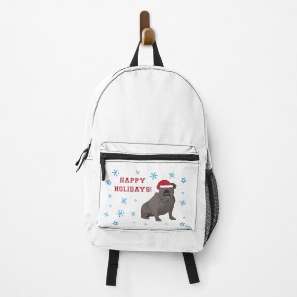 Item preview, Happy Holidays Gray Bulldog designed and sold by cmd-art.