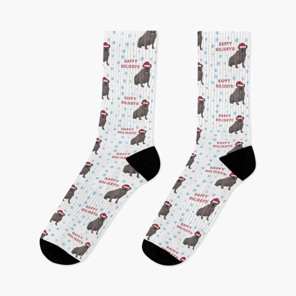 Item preview, Happy Holidays Gray Bulldog designed and sold by cmd-art.