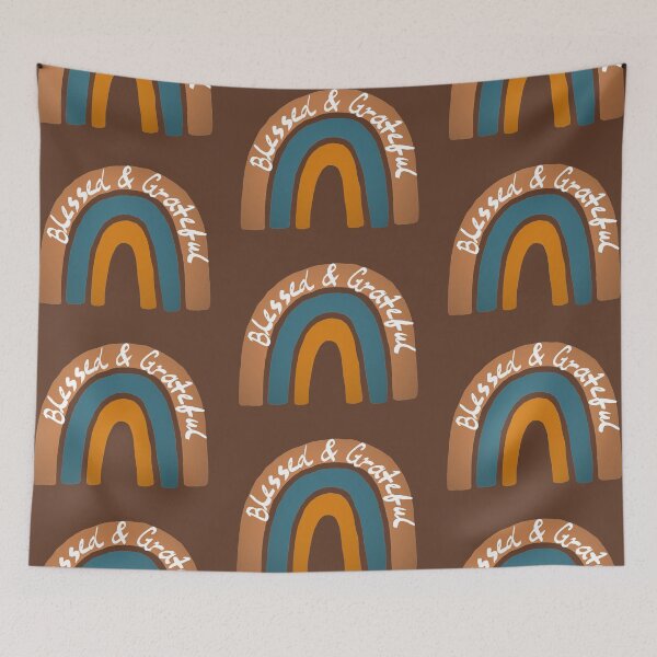 Item preview, Blessed and Grateful- Rainbow Retro Vintage Design  designed and sold by AmazingEcraft.