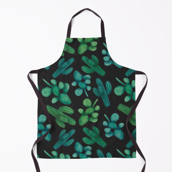 Item preview, Green Blue Watercolour Saguaro and Opuntia Cactus Pattern designed and sold by marta-maria.