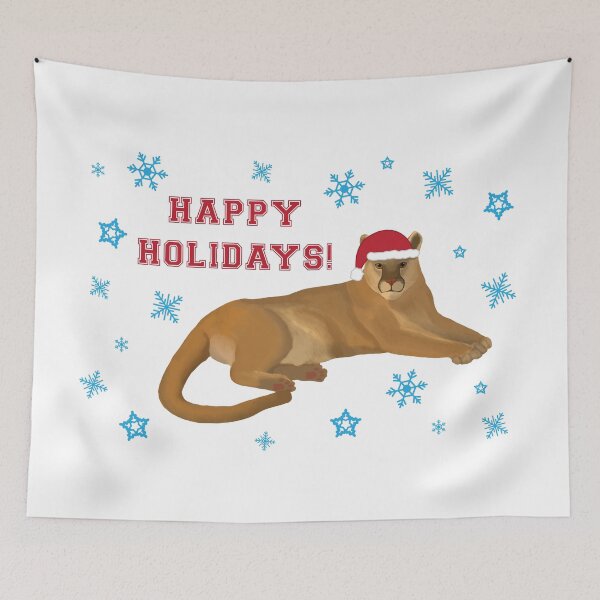 Item preview, Happy Holidays Cougar designed and sold by cmd-art.