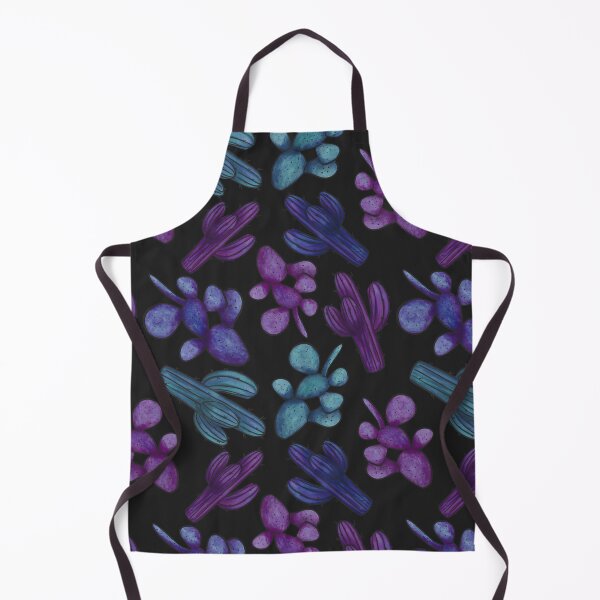 Item preview, Blue Purple Watercolour Saguaro and Opuntia Cactus Pattern designed and sold by marta-maria.