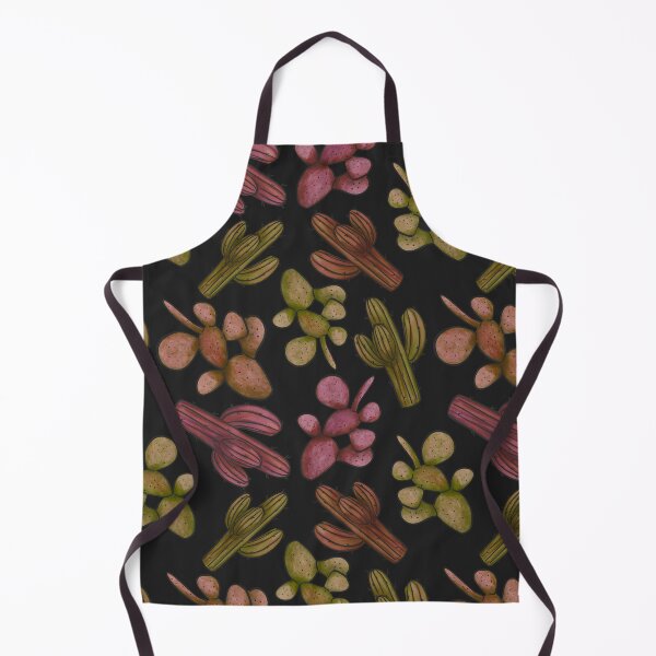 Item preview, Red Orange Watercolour Saguaro and Opuntia Cactus Pattern designed and sold by marta-maria.
