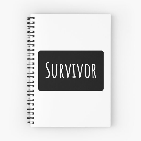 Item preview, Survivor Text Typography Landscape Black Rectangle designed and sold by leomooncreates.