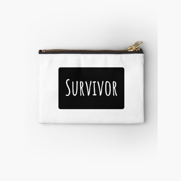 Item preview, Survivor Text Typography Landscape Black Rectangle designed and sold by leomooncreates.