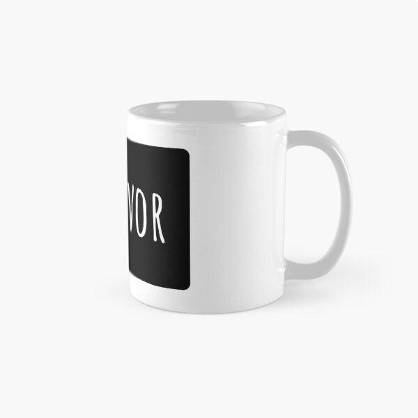Item preview, Survivor Text Typography Landscape Black Rectangle designed and sold by leomooncreates.