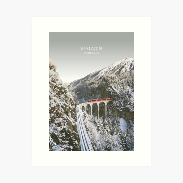 Item preview, Engadin, Switzerland Travel Artwork designed and sold by Alo.