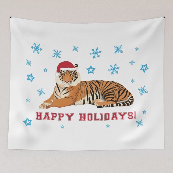 Item preview, Happy Holidays Tiger designed and sold by cmd-art.