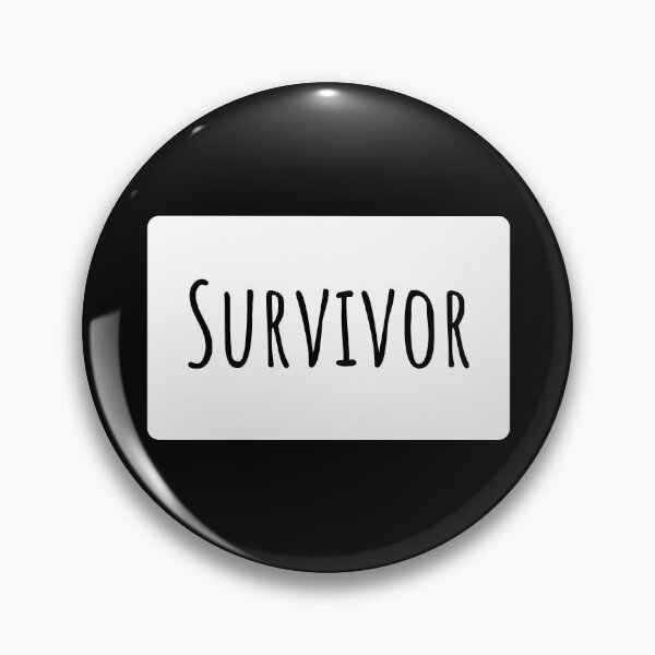 Item preview, Survivor Text Typography Landscape White Rectangle designed and sold by leomooncreates.