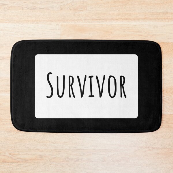 Item preview, Survivor Text Typography Landscape White Rectangle designed and sold by leomooncreates.