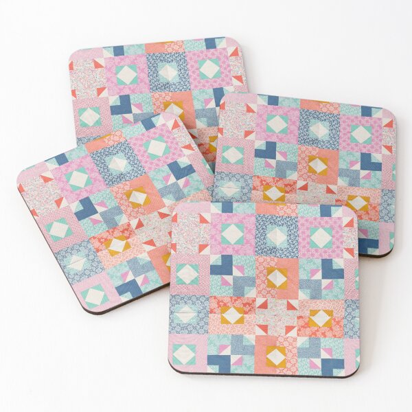 Item preview, Pastel quilted patchwork comfort baby blanket  designed and sold by baligaia.