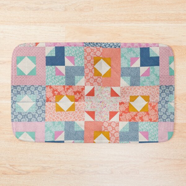 Item preview, Pastel quilted patchwork comfort baby blanket  designed and sold by baligaia.