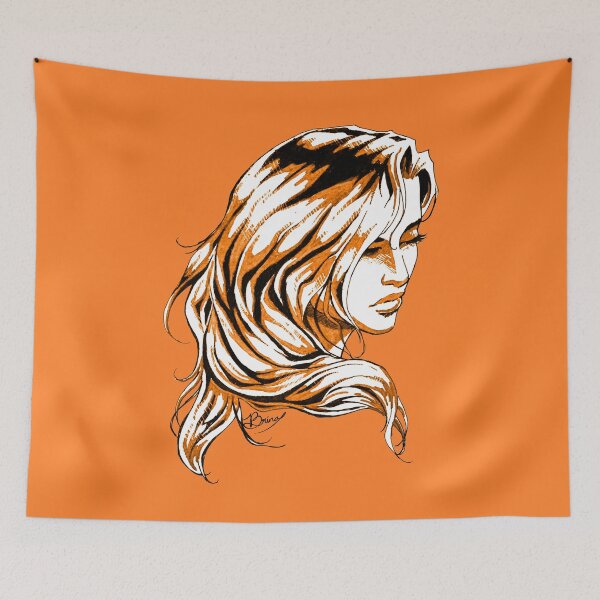 Item preview, Hair Swept over Shoulder in Orange designed and sold by Brina Williamson.
