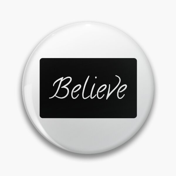 Item preview, Believe Text Typography Landscape Black Rectangle designed and sold by leomooncreates.