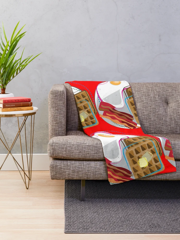 Thumbnail 2 of 6, Throw Blanket, Abstract Breakfast! designed and sold by Raul-Raziel.
