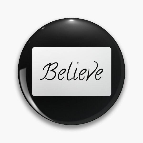 Item preview, Believe Text Typography Landscape White Rectangle designed and sold by leomooncreates.