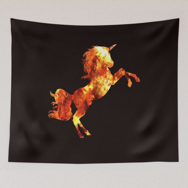 Item preview, Burning Unicorn Mask And Sticker designed and sold by Teetans.