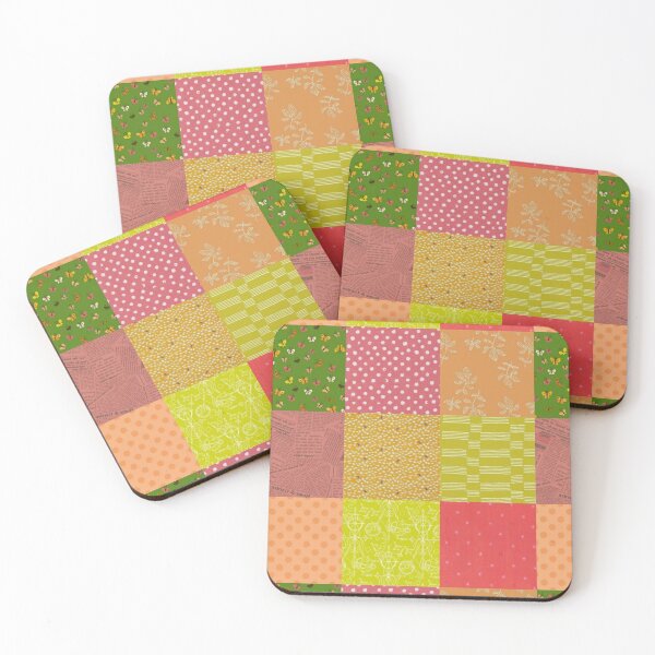 Item preview, Pastel rainbow Patchwork quilted comfort baby blanket  designed and sold by baligaia.