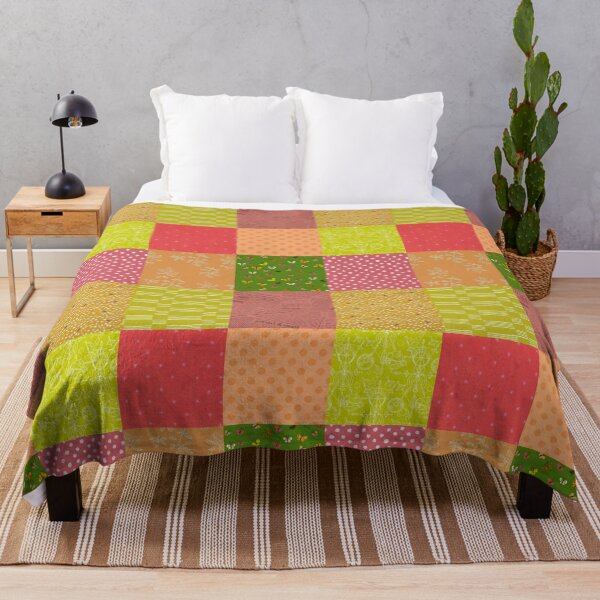 Item preview, Pastel rainbow Patchwork quilted comfort baby blanket  designed and sold by baligaia.