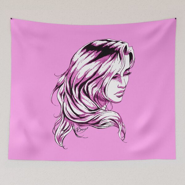 Item preview, Hair Swept over Shoulder in Pink designed and sold by Brina Williamson.
