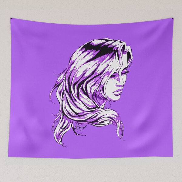 Item preview, Hair Swept over Shoulder in Purple designed and sold by Brina Williamson.