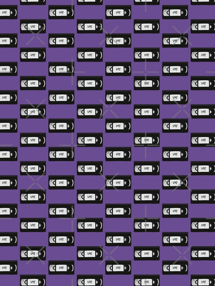 Discover VHS Cassette Tape Video Purple Leggings
