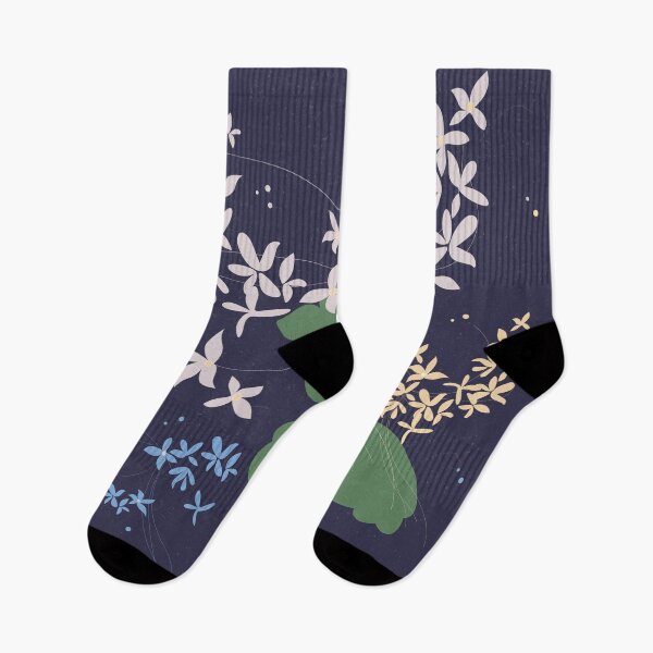 Item preview, Minimal Flowers On A Dark Blue designed and sold by Sophia Gala Kuhn.